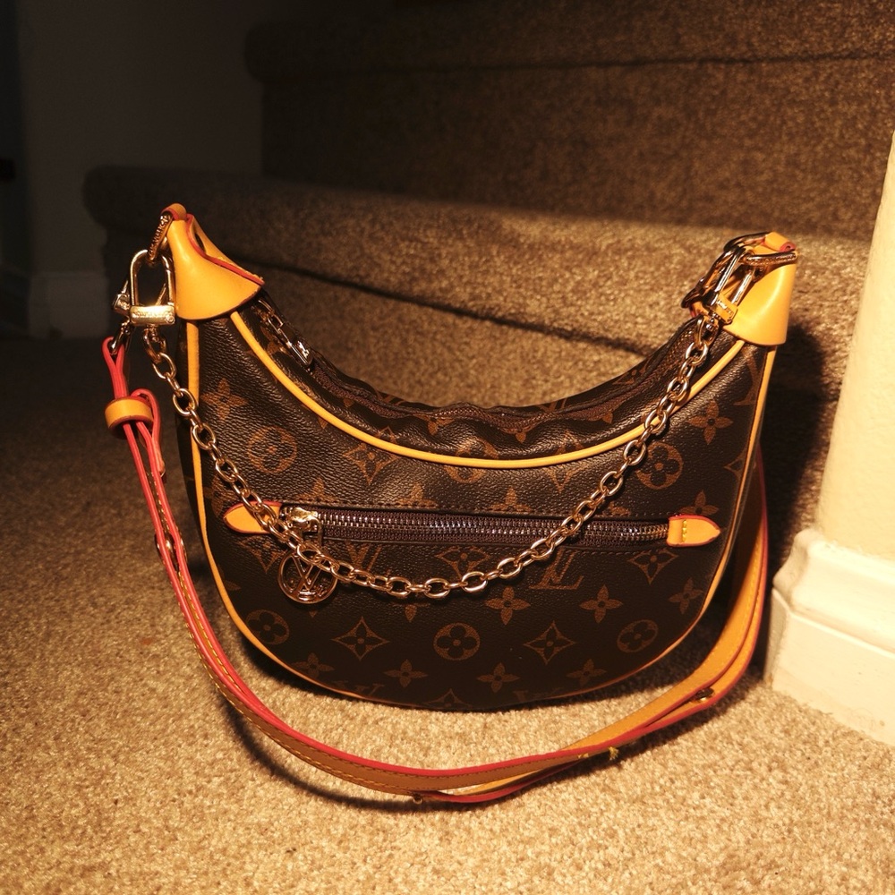 Brown and Red Women's Bag